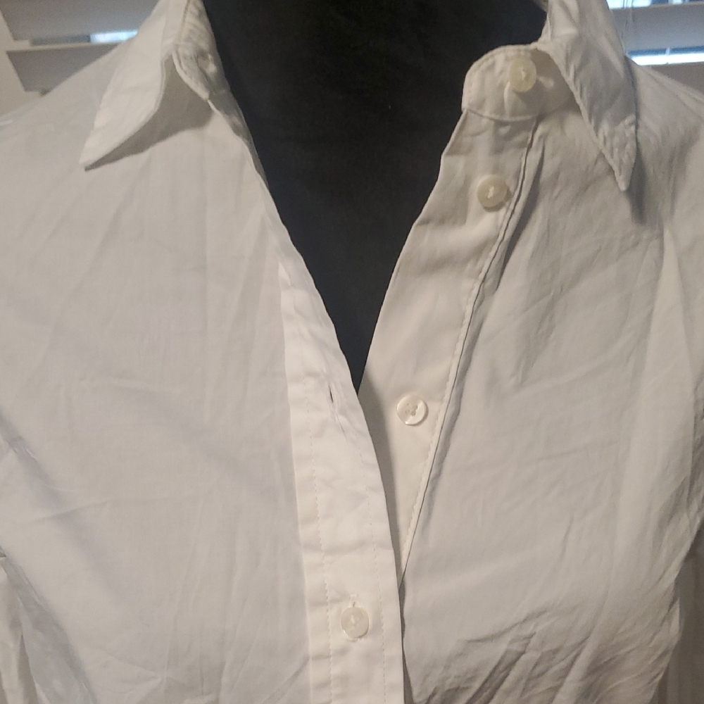 Gap Classic White Button-Up Blouse - image 3